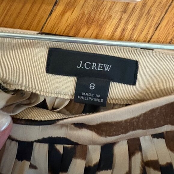 J.Crew Featherweight Satin Mini Skirt Zebra Stripe EUC - Picture 8 of 8